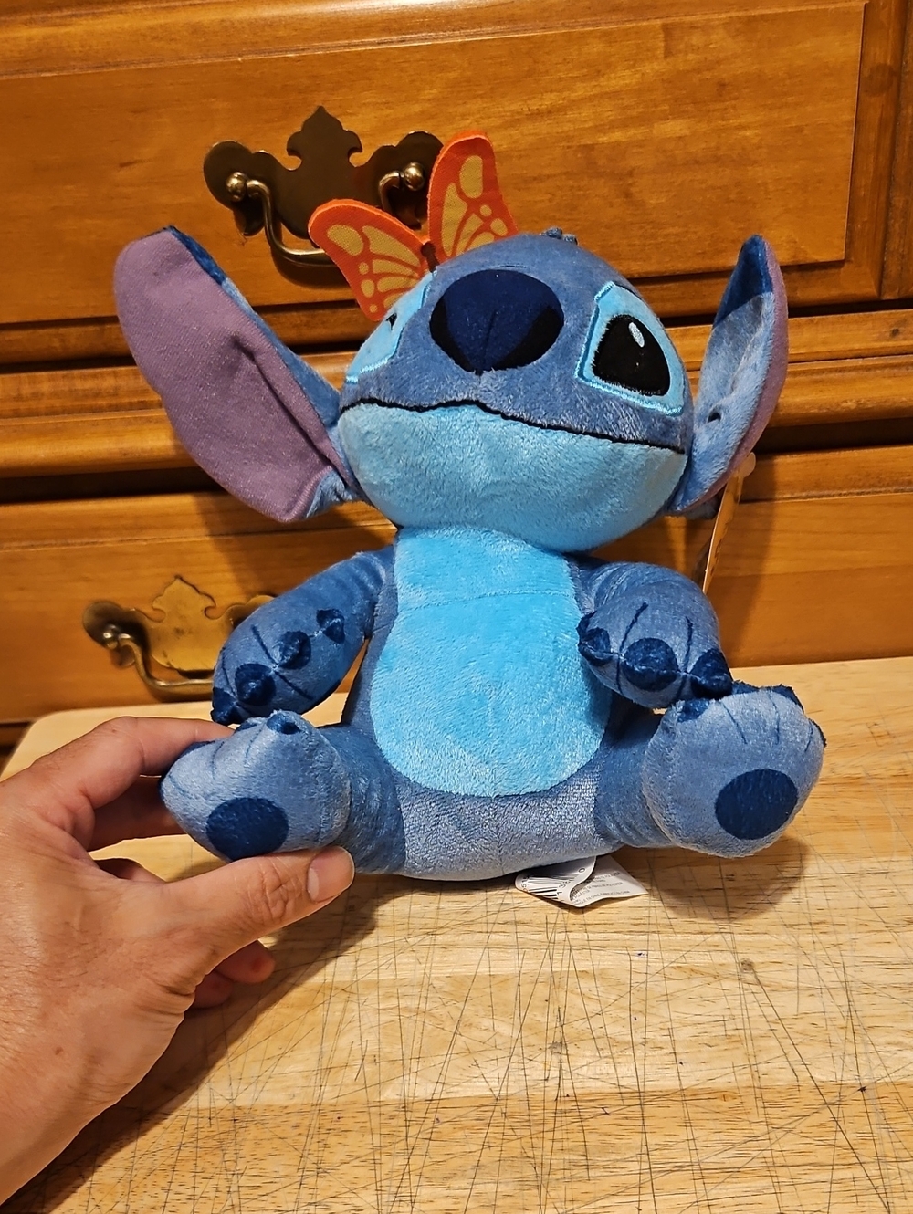 Disney Blue Stitch Plush with Purple Ears-8-inches in height